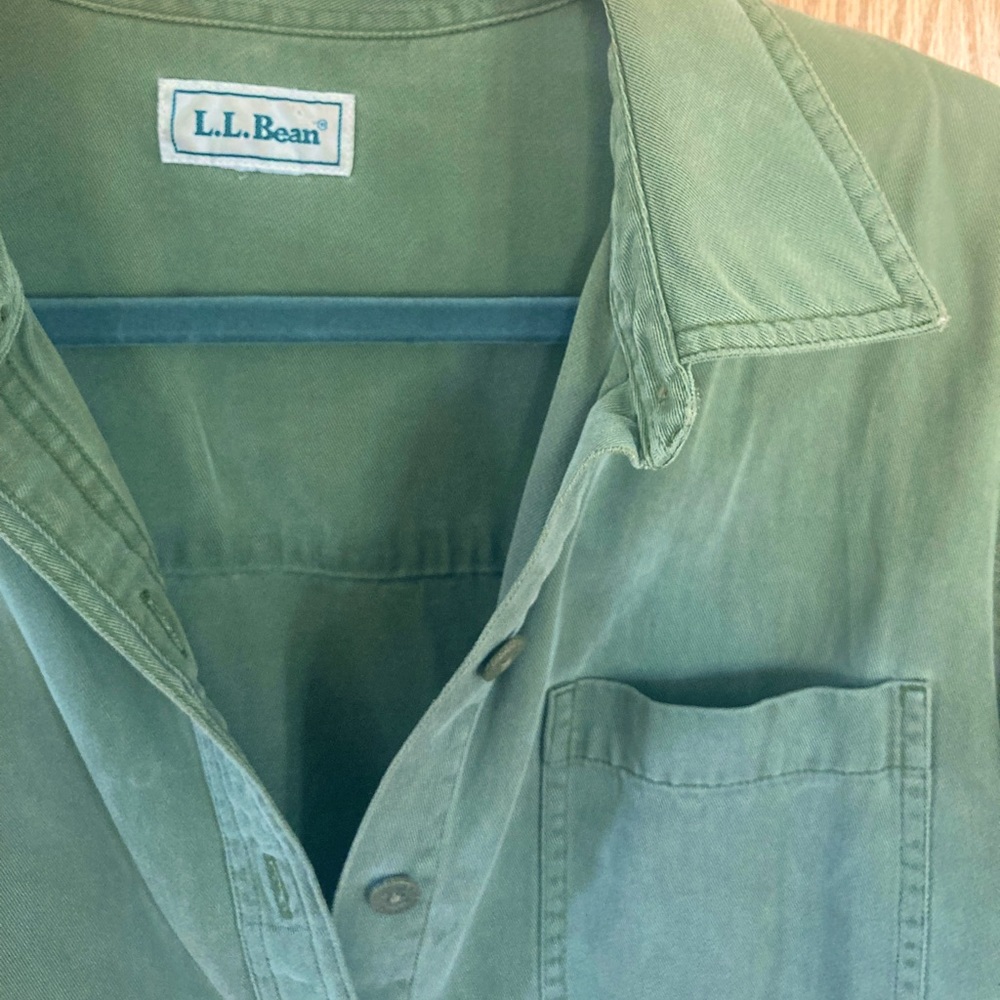 Green Button Down - image 4